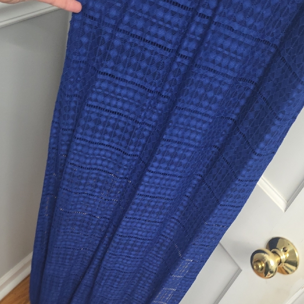 💚5/$20💚Shinestar Royal Blue Textured Dress - Picture 2 of 6